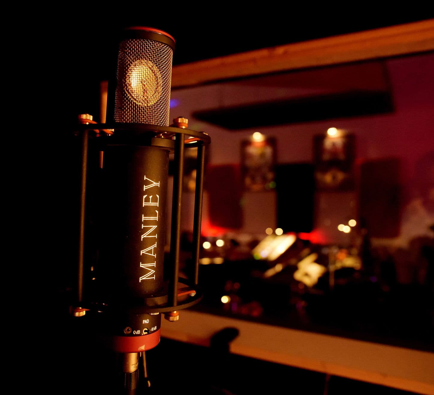 Manley microphone in the Deep Productions recording booth